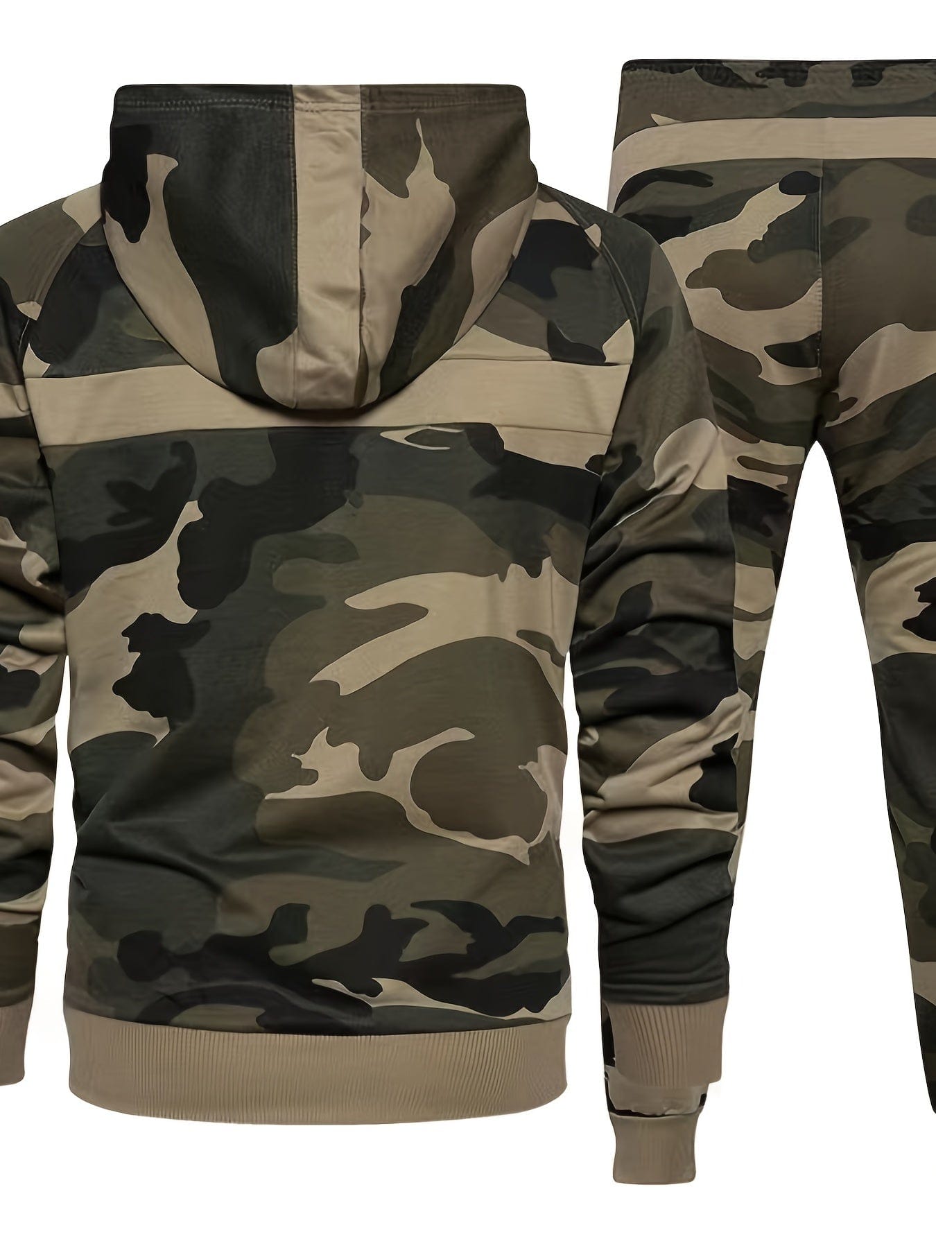 Men's Sports Suits, Camouflage Hooded, Jogging Sweatpants Suit, New Autumn And Winter