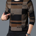 New Winter Men's Round Neck Fleece Thick Long Sleeved T-shirt Christmas Gifts