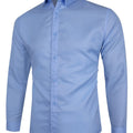 Two Sizes Small, Men's Business Solid Color Long Sleeve Dress Shirt Christmas Gifts