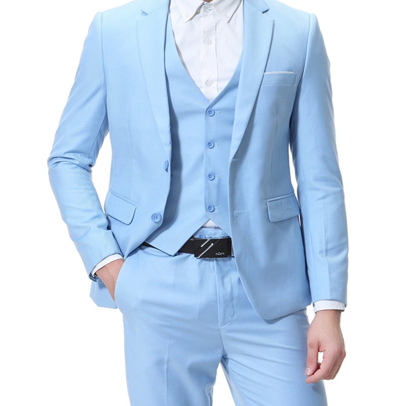 2022 New Men's Two-button Business Casual Suit Three-piece Suit