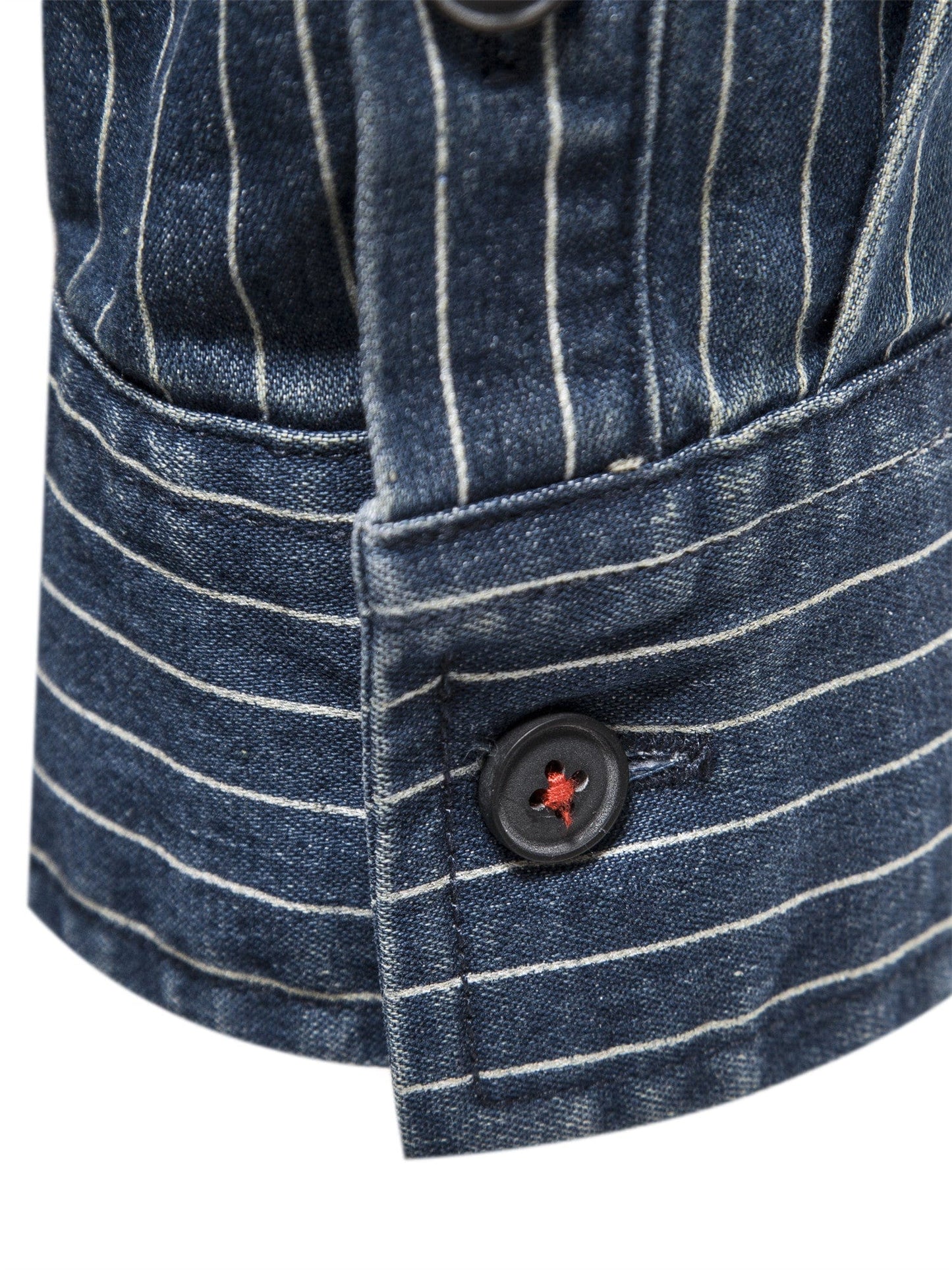 Striped Stretch Men's Denim Shirts Male Jeans Casual Slim