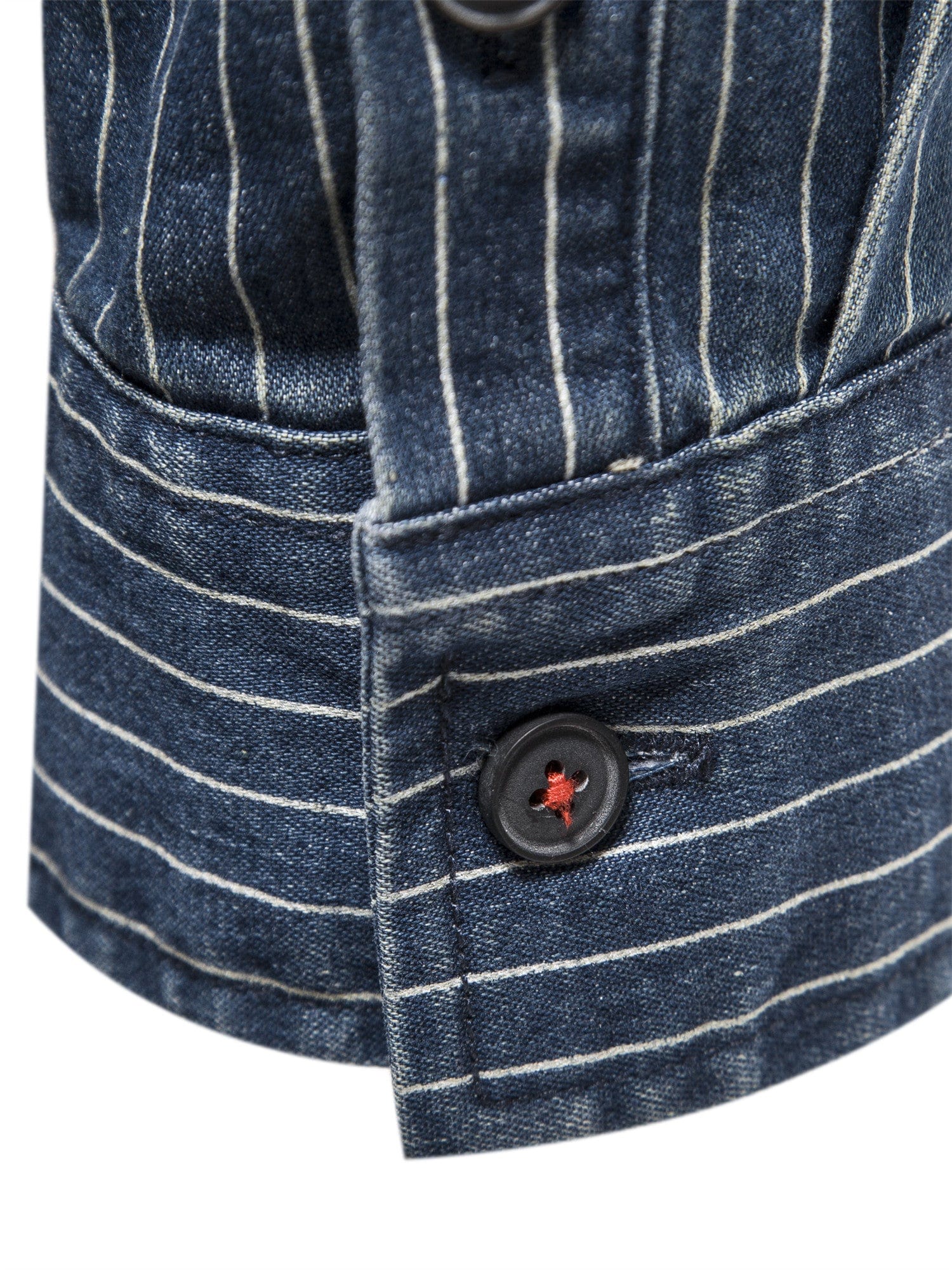 Striped Stretch Men's Denim Shirts Male Jeans Casual Slim