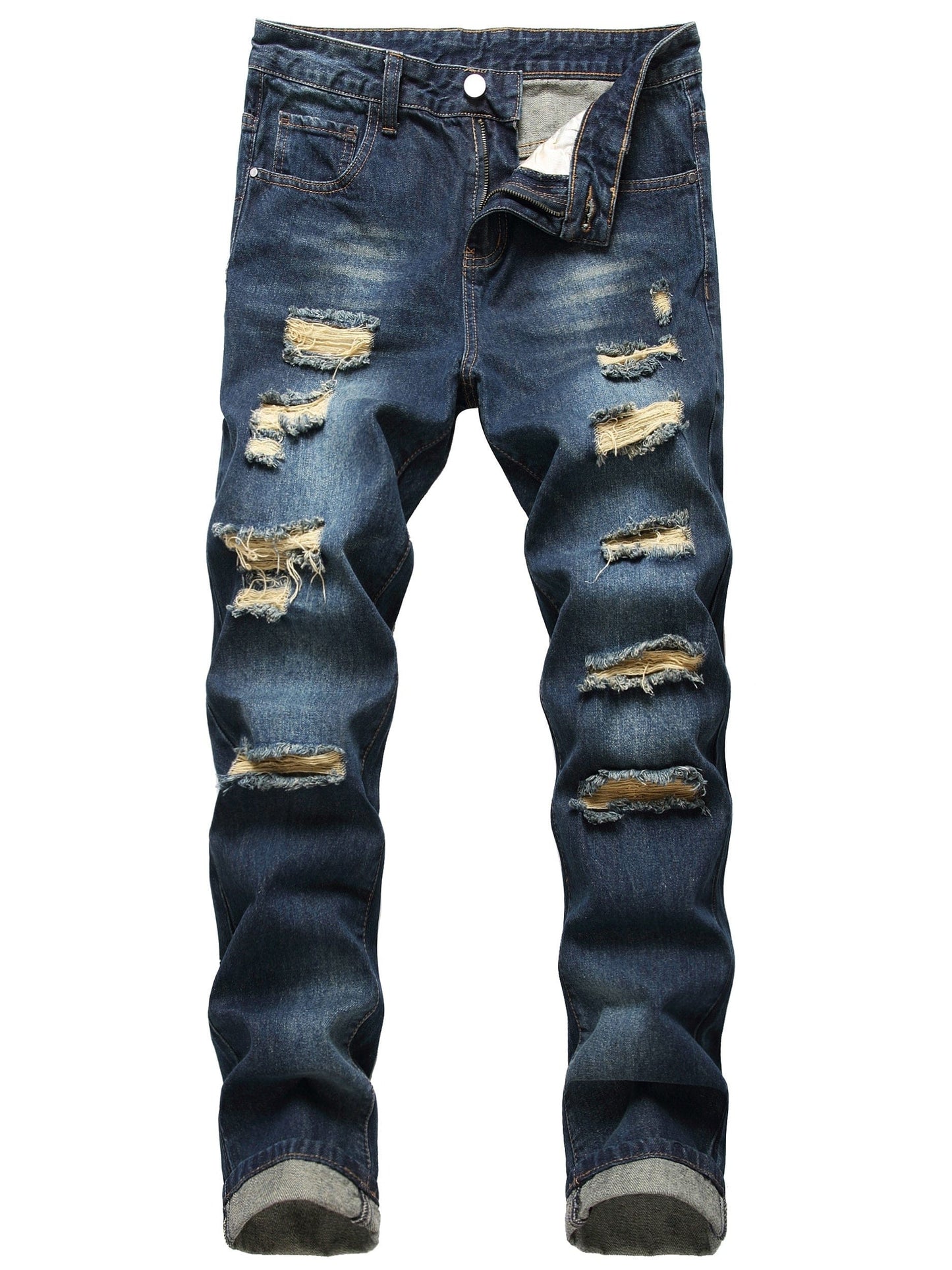 Men's Ripped Slim Fit Wild Jeans