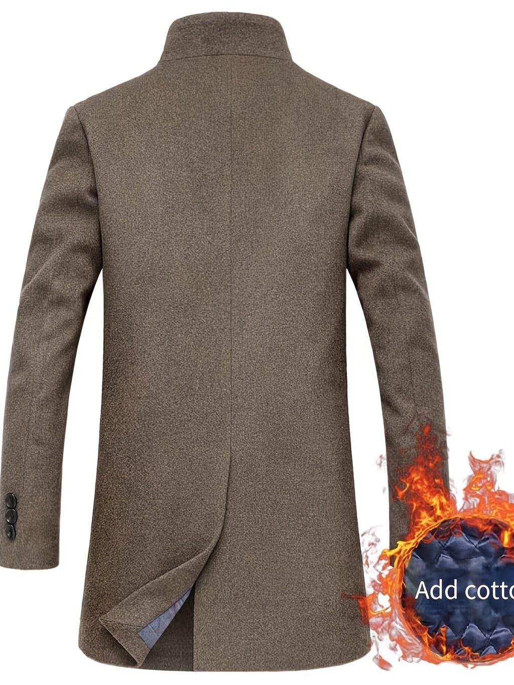 Men's Woolen Business Jacket Fashion Slim Fit Mid-length Woolen Coat For Autumn/Winter Best Sellers