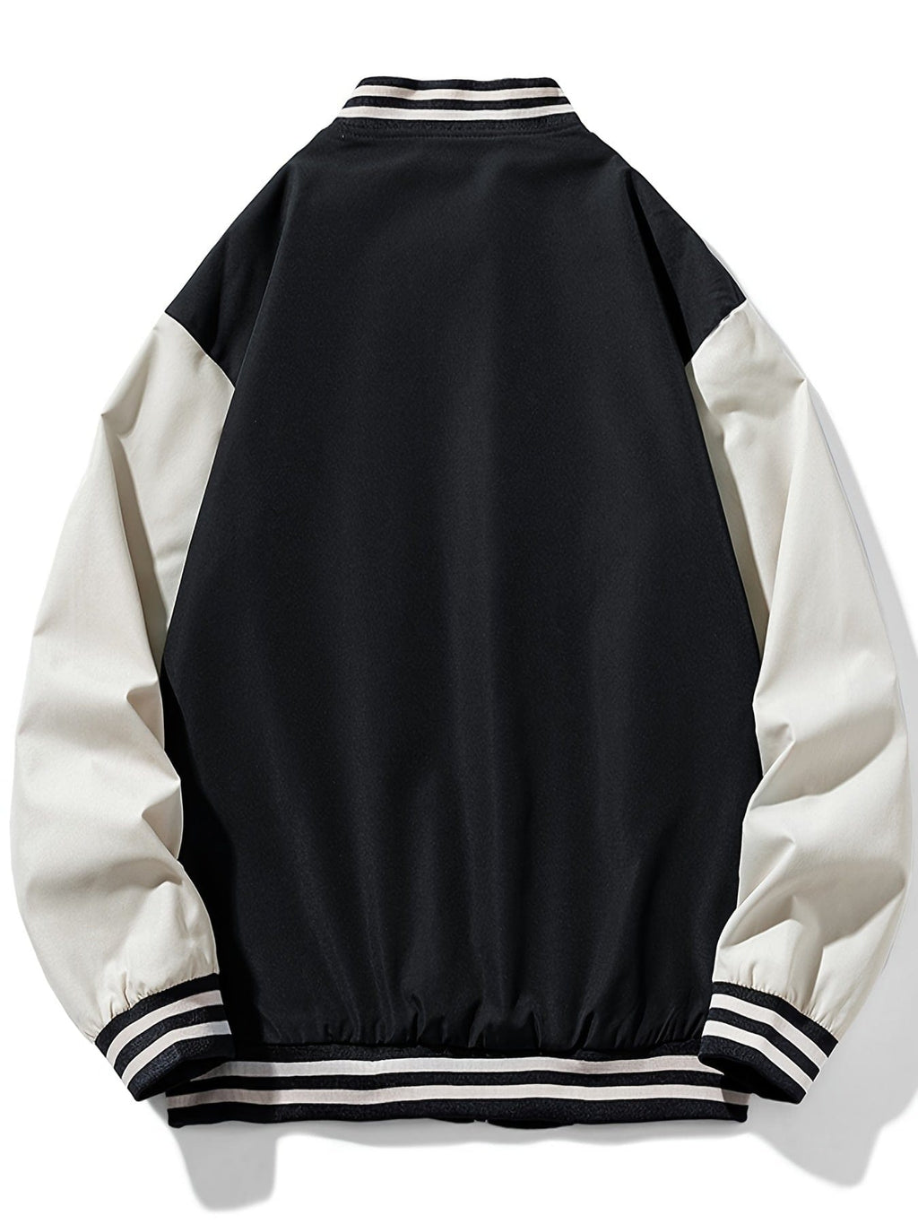 Men's Bomber Zipper Jacket, Casual Streetwear Hip Hop Loose Baseball Coats