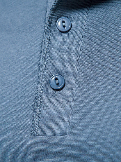 Men's Henley Collar Long Sleeve T Shirt