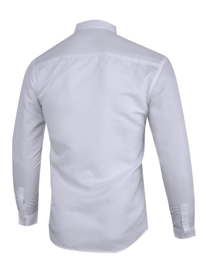 Thin Material, One Size Smaller, Business Button Up Shirt Solid Color Men's Long Sleeve Shirt Christmas Gifts
