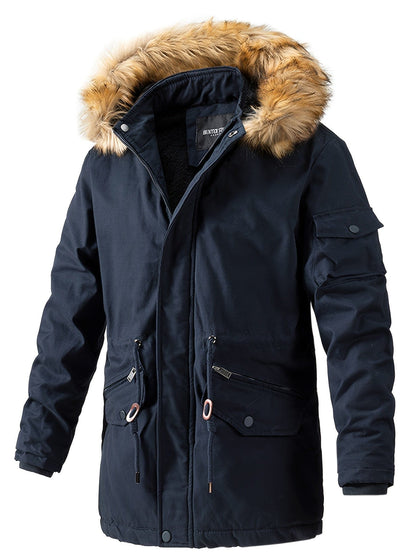 Men's Fashion Fleece Lined Parka Winter Jacket