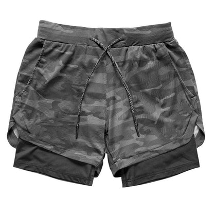 Summer 2 In 1 Shorts Men GYMS Fitness Running Shorts Quick Dry Male Shorts Bodybuilding Short Pants
