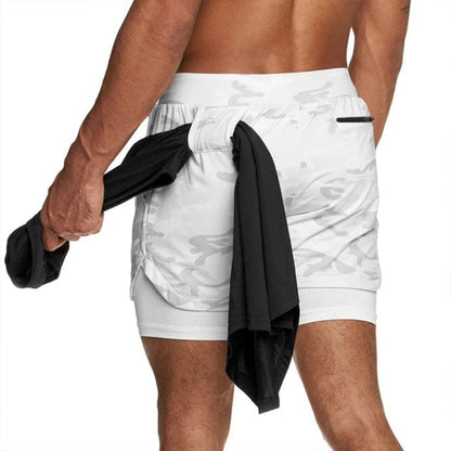 Camo Running Shorts Men 2 In 1 Double-deck Quick Dry GYM Sport Shorts Fitness Jogging Workout Shorts Men Sports Short Pants