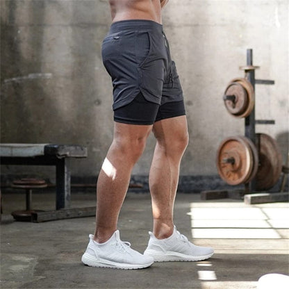 Camo Running Shorts Men 2 In 1 Double-deck Quick Dry GYM Sport Shorts Fitness Jogging Workout Shorts Men Sports Short Pants