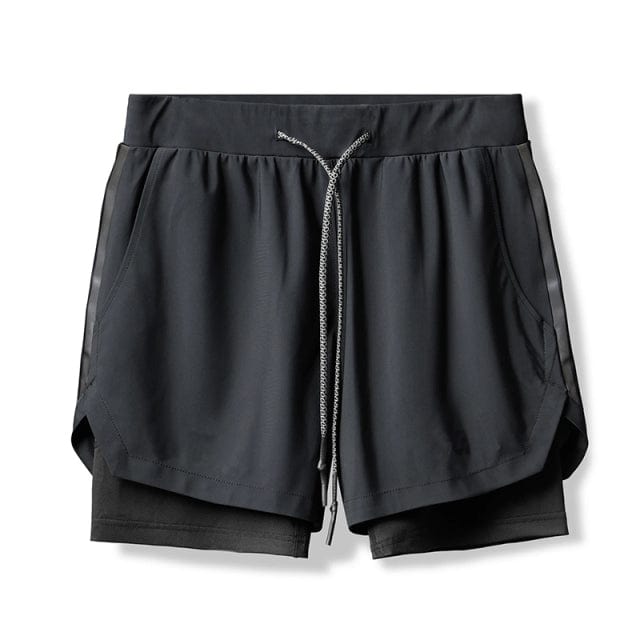 Camo Running Shorts Men 2 In 1 Double-deck Quick Dry GYM Sport Shorts Fitness Jogging Workout Shorts Men Sports Short Pants