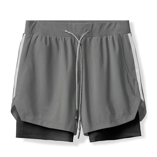 Camo Running Shorts Men 2 In 1 Double-deck Quick Dry GYM Sport Shorts Fitness Jogging Workout Shorts Men Sports Short Pants