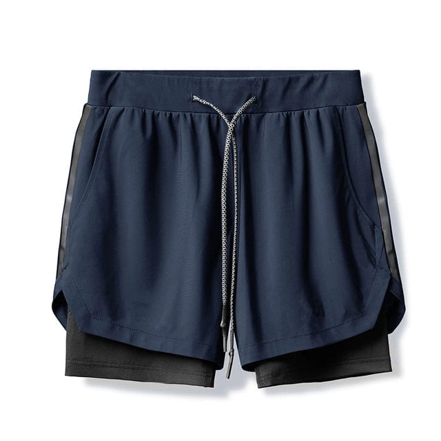 Camo Running Shorts Men 2 In 1 Double-deck Quick Dry GYM Sport Shorts Fitness Jogging Workout Shorts Men Sports Short Pants