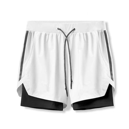 Camo Running Shorts Men 2 In 1 Double-deck Quick Dry GYM Sport Shorts Fitness Jogging Workout Shorts Men Sports Short Pants