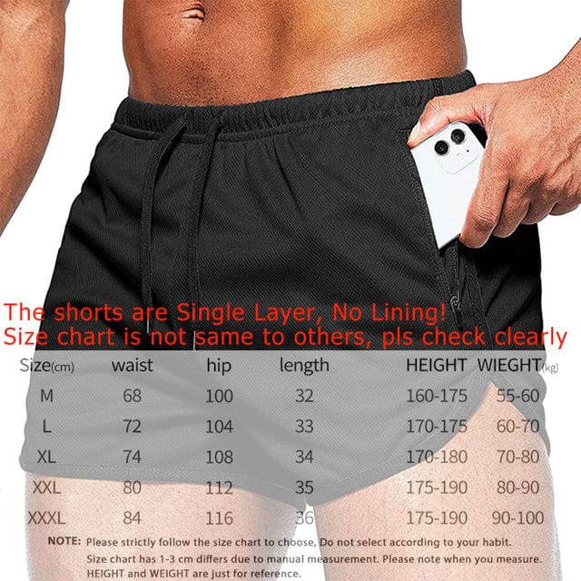Running Shorts Men Fitness Gym Training Sports Shorts Quick Dry Workout Gym Sport Jogging Double Deck Summer Men Shorts