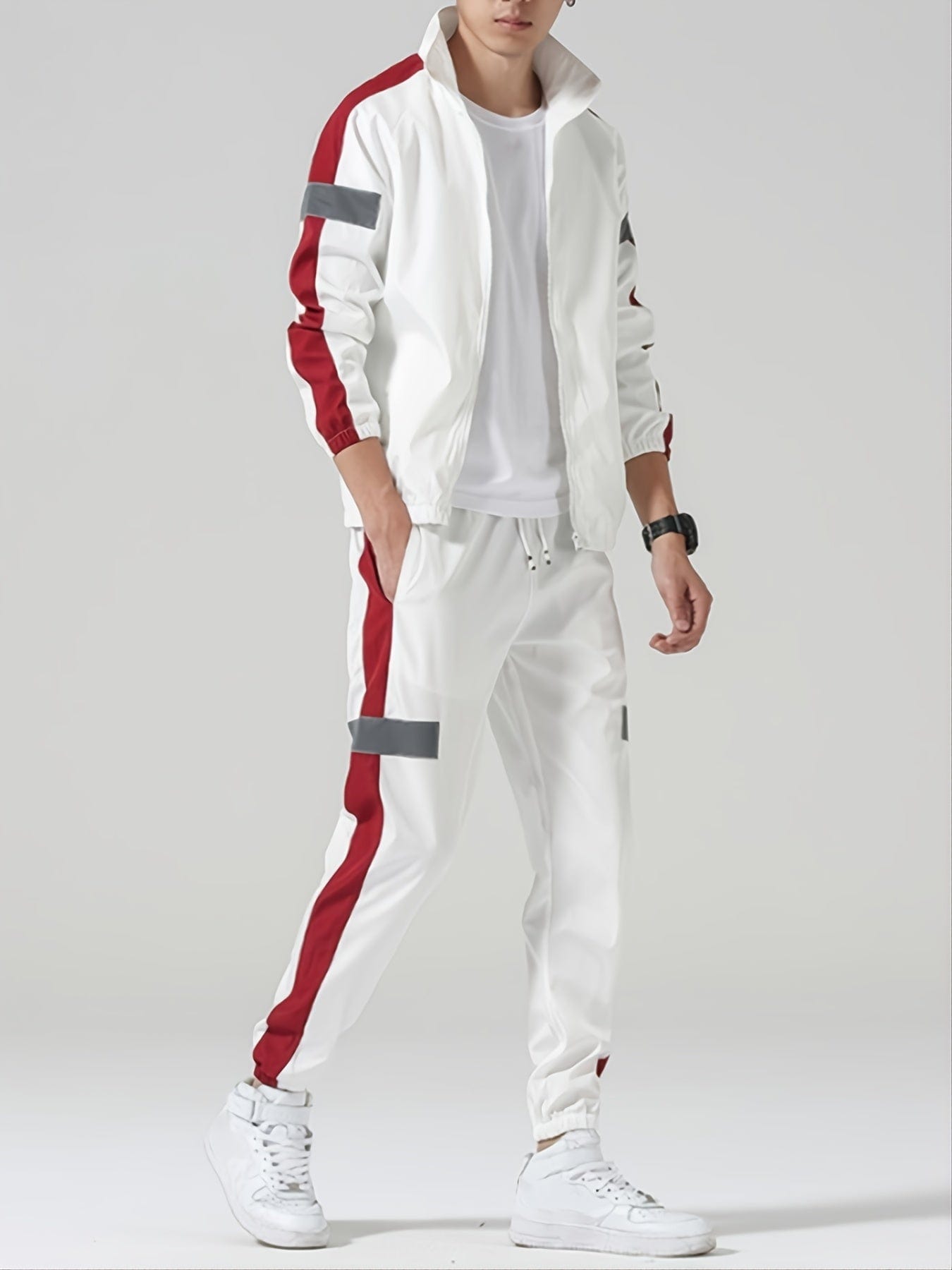 One Size Smaller,  Cropped Trousers Men's Cardigan Jackets&Pants Sportswear Sets Sweatshirt Hoodies Christmas Gifts