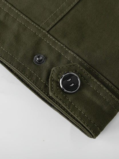 Men's Autumn Winter Military Clothing Zipper Pocket Loose Breathable Coat Jackets
