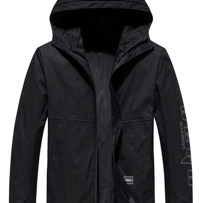 Men's Casual Solid Color Hooded Jacket Christmas Gifts