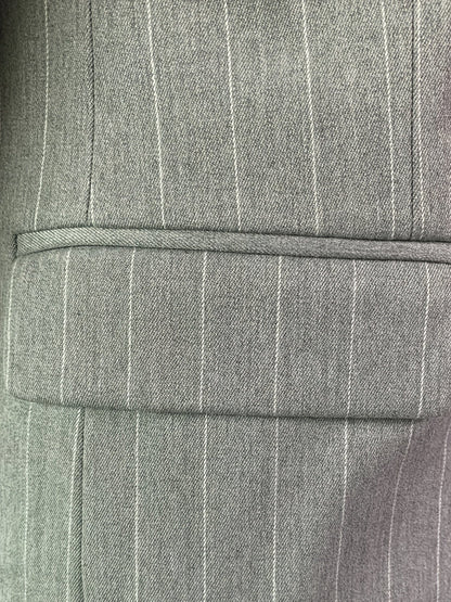 Men's Casual Striped Double Breasted Suit Top