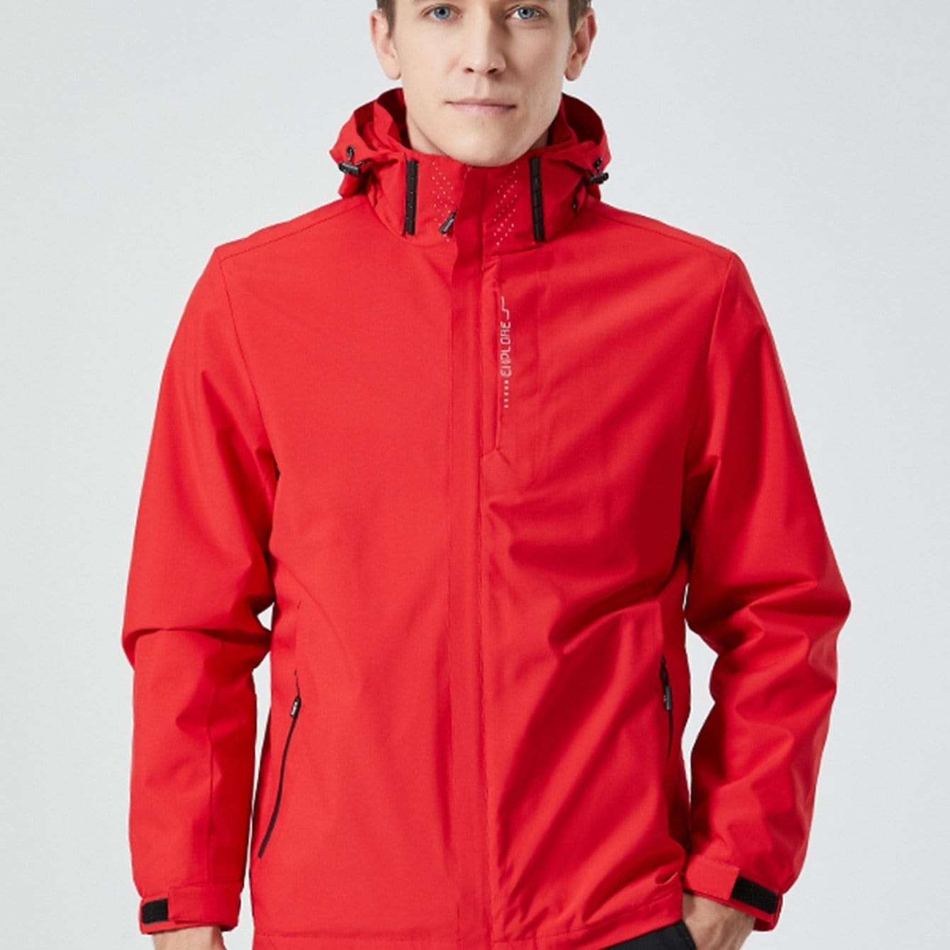 Men's Jacket For Outdoor Sports, Three-in-one Two-piece Removable Fleece Inner Belly Windproof Rainproof Winter Warm Coat