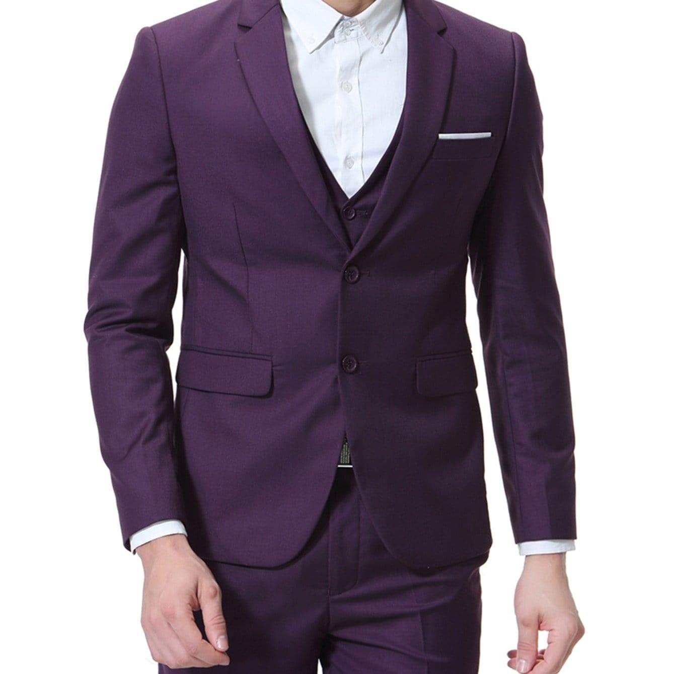 2022 New Men's Two-button Business Casual Suit Three-piece Suit