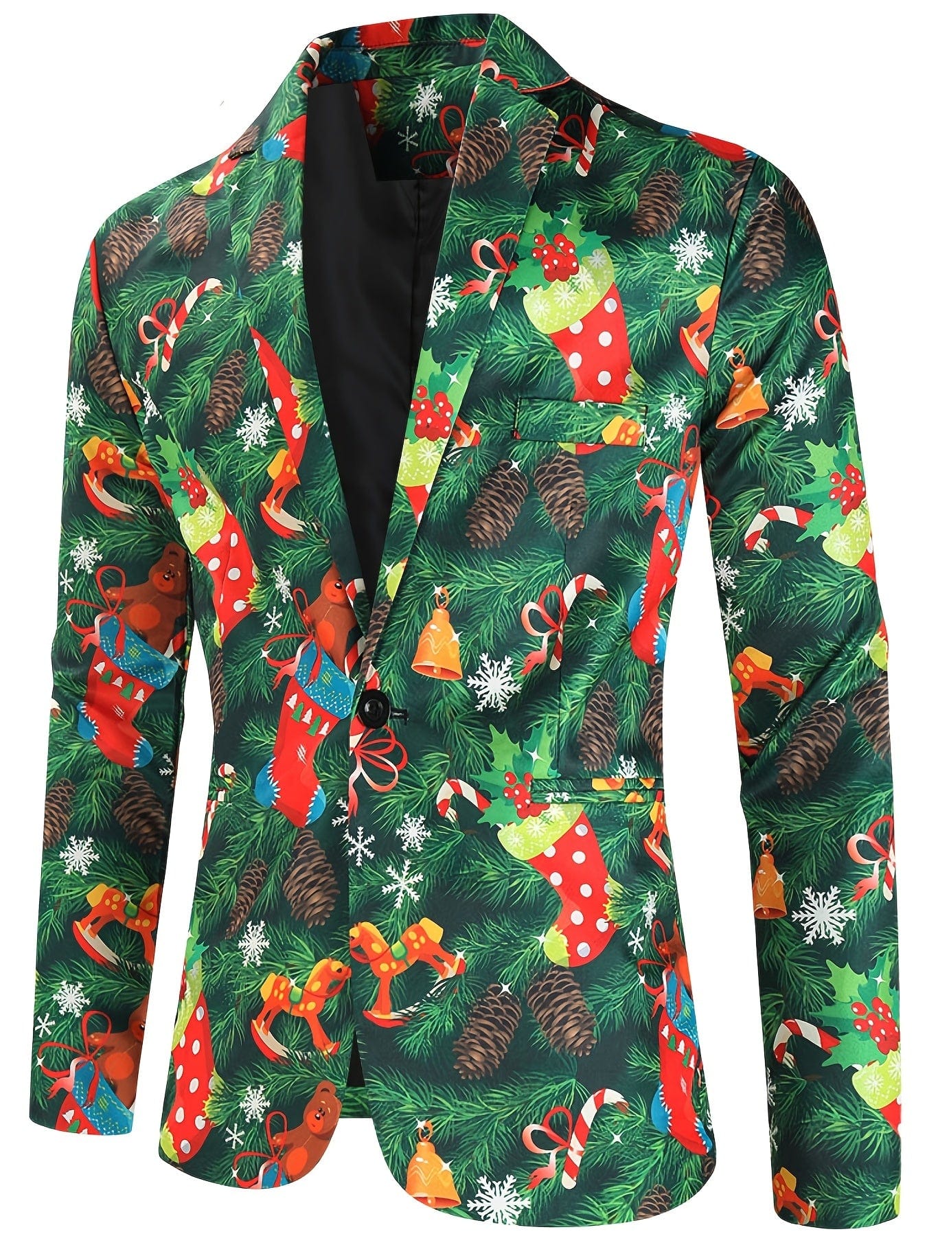 Holiday Men's Suit And Pants Sold Separately With Ugly Christmas Printed