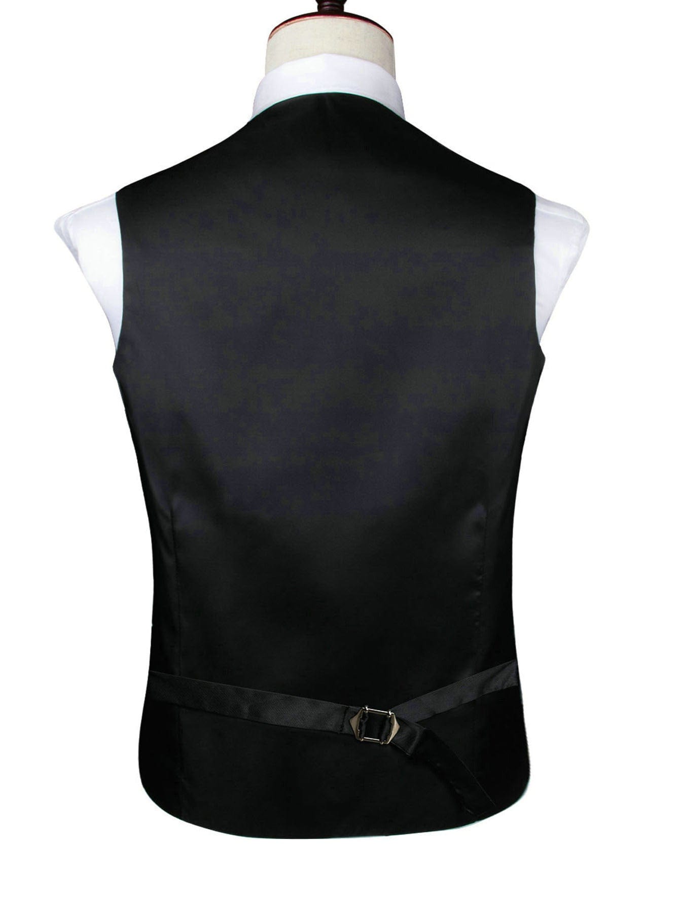 Men's Gray Paisley V-neck Suit Vest And Tie Set For Wedding Party Christmas Gifts
