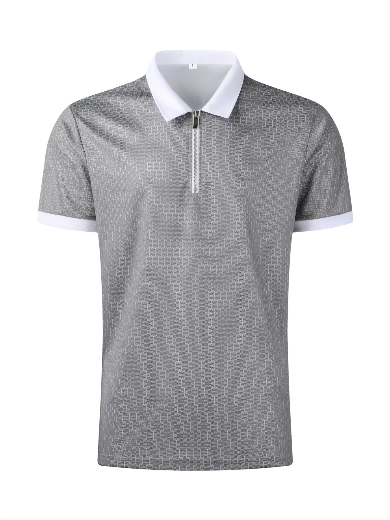 New Men's Lapel Polo Shirt Zip Print Polo Shirt Christmas Gifts