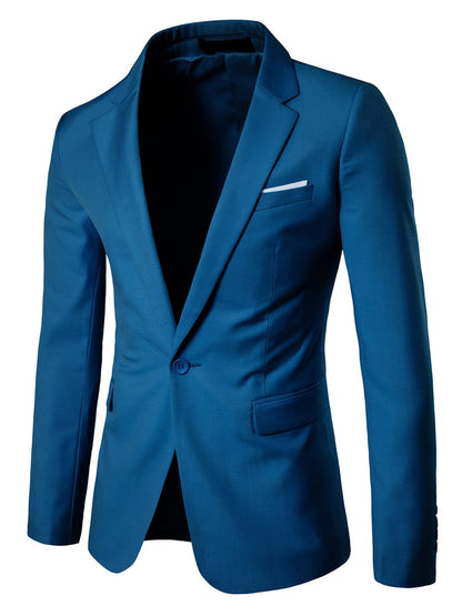 Men's Casual Sport Coat, 1 Button Suit Blazer Slim Fit Daily Lightweight Jackets