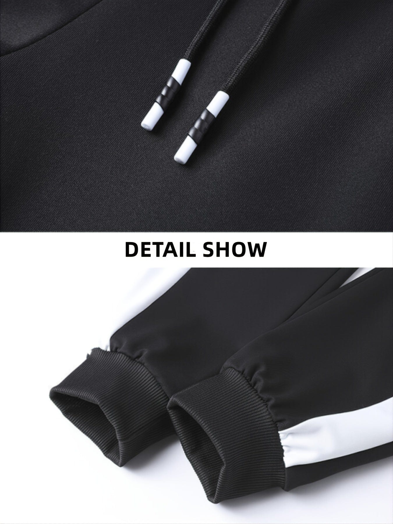 2pcs Men's Casual Zip-up Hooded Jacket And Trousers For Fall/Winter Christmas Gifts (The Size Is Smaller Than Regular)