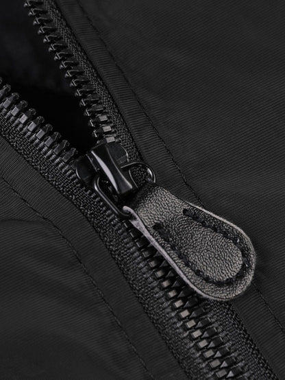 Men's Black Flight Suit And Cotton Jacket