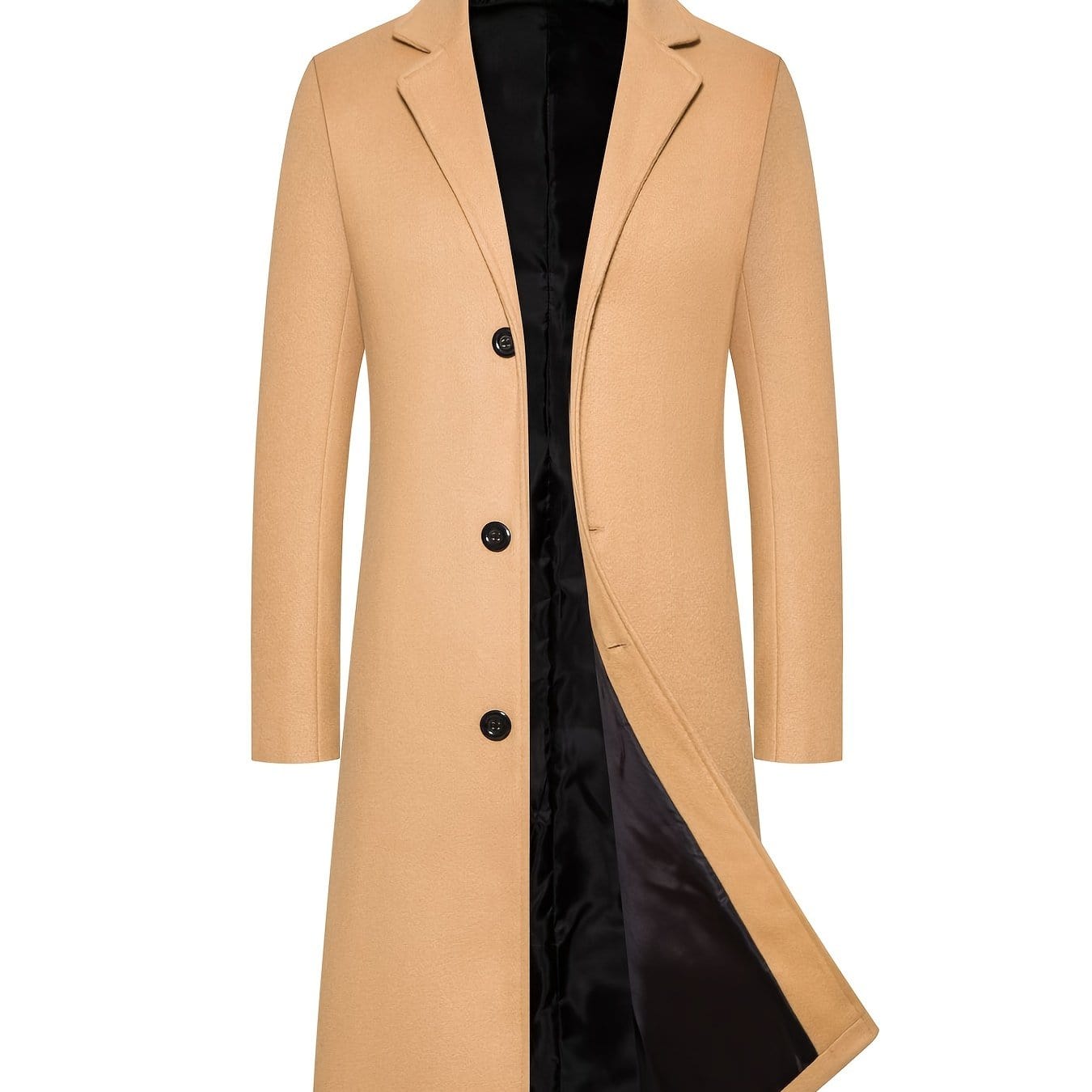 Hard Material Men's Long Woolen Overcoat Jacket Best Sellers