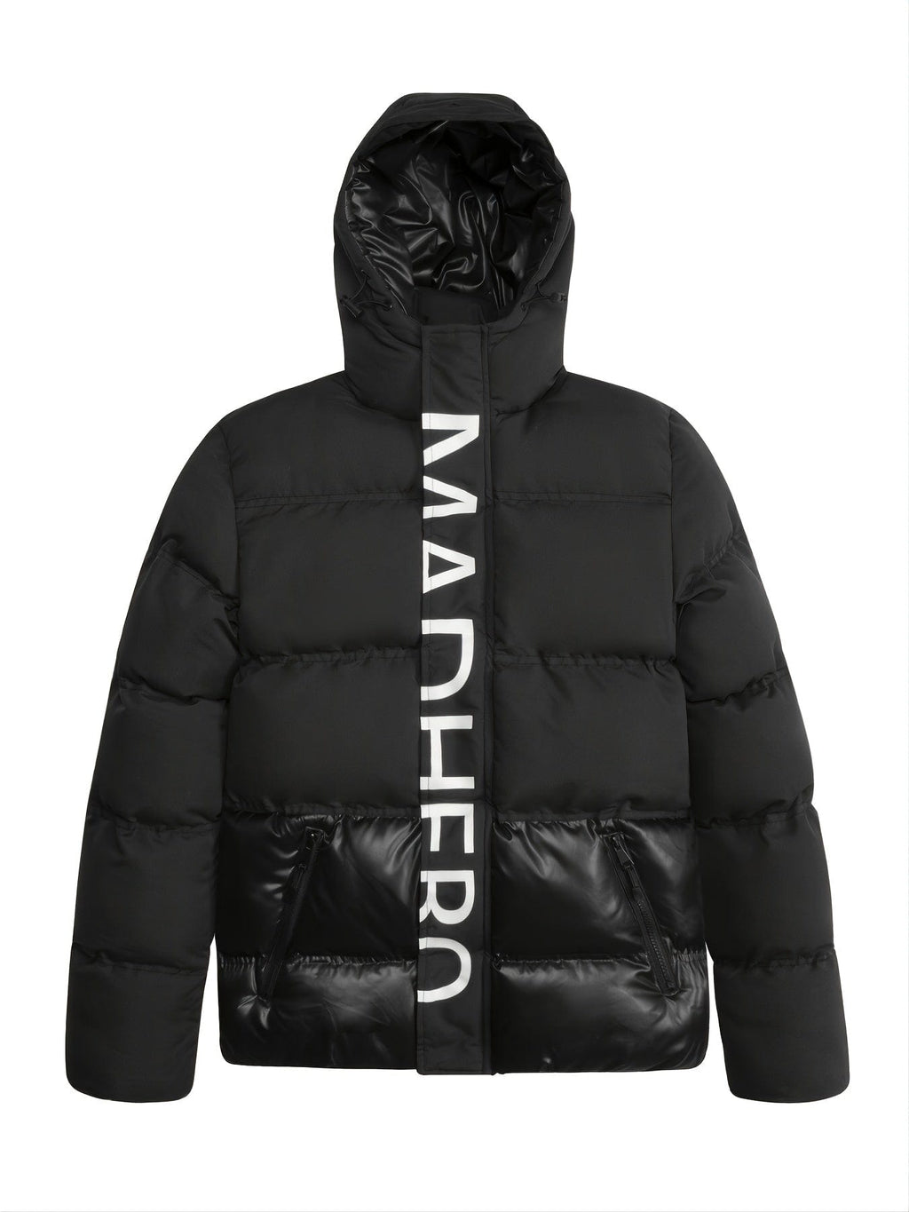 Men's New Cotton Coat Hooded Printed Puffer Winter Coat