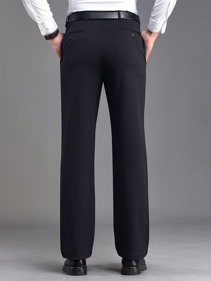 Solid Suits, Men's One Button Slim Fit Business Suit + Dress Pants