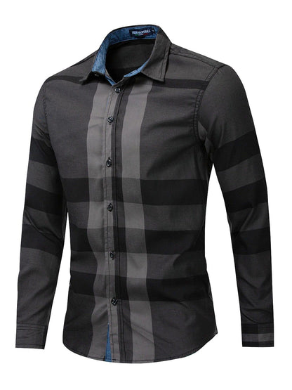 Two Sizes Small, Plaid Random Please Note Purchase Men's Plaid Long Sleeve Shirt With Random Plaid Pattern Christmas Gifts