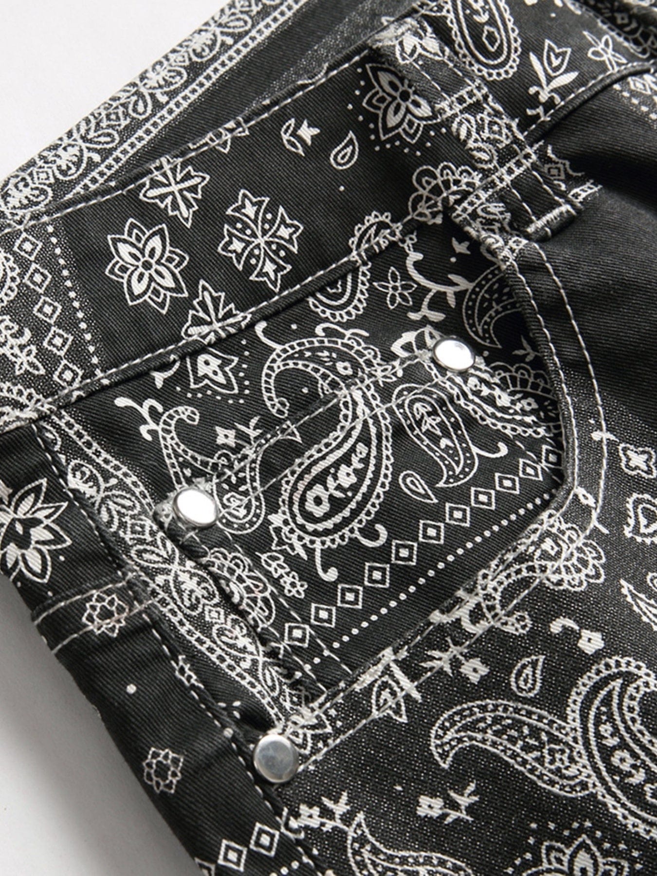 Men's Slim Jeans, Stretch Floral Pattern Denim Pants Men Clothes Best Sellers