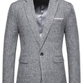 Men's Casual Grey Blazer Suit With One Button