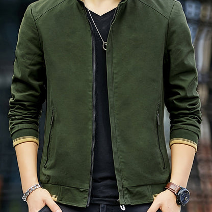 Autumn And Winter New Men's Small Stand Collar Cotton Workwear Plus Size Jacket Coat