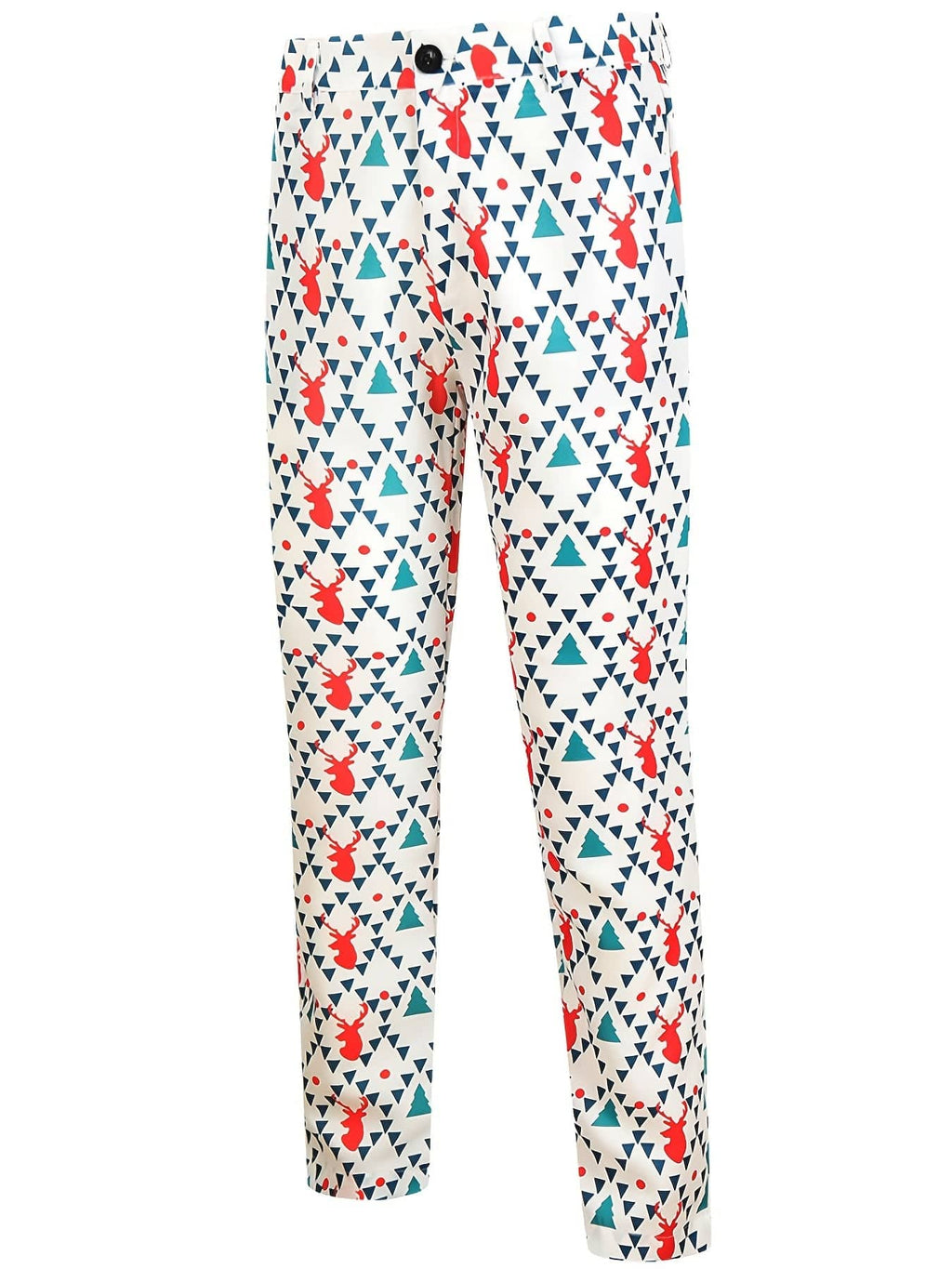 Funny Suit For Men Printed Christmas Elk Includes Jacket, Pants