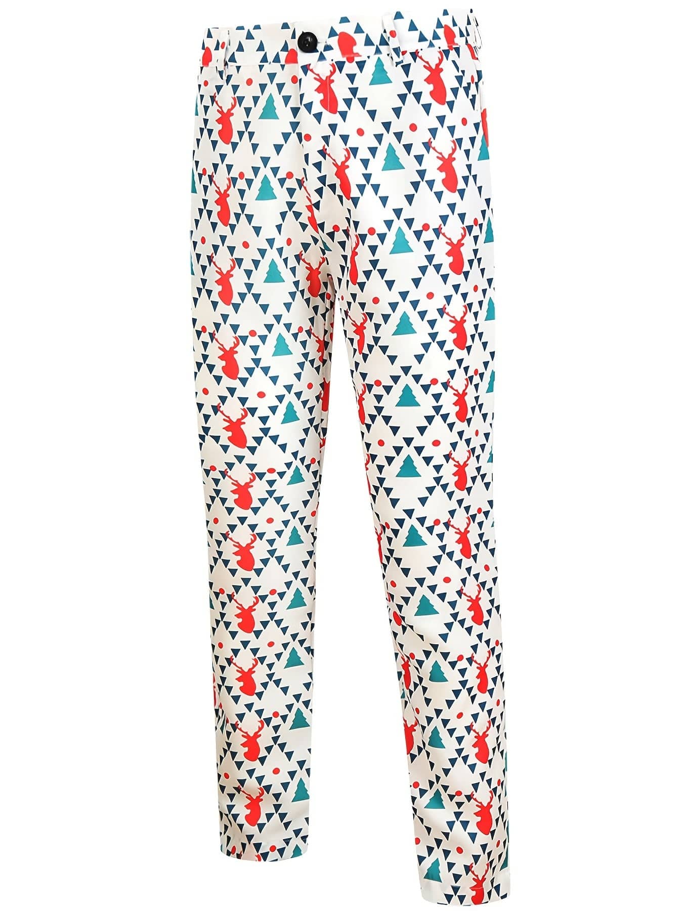 Funny Suit For Men Printed Christmas Elk Includes Jacket, Pants