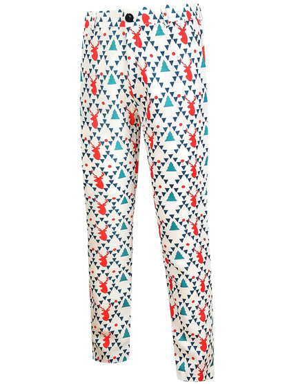 Funny Suit For Men Printed Christmas Elk Includes Jacket, Pants