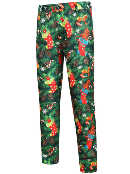 Holiday Men's Suit And Pants Sold Separately With Ugly Christmas Printed
