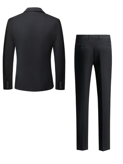 Men's Gentlemen Double Breasted Suit Blazer & Pants Set For Party Performance Business Occasion