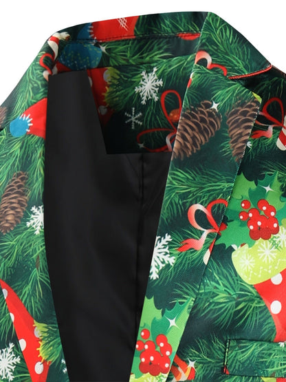 Holiday Men's Suit And Pants Sold Separately With Ugly Christmas Printed