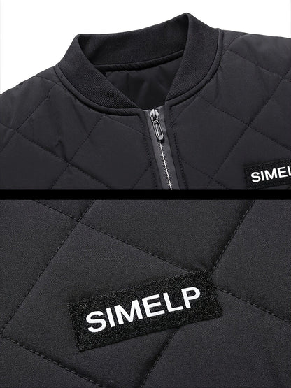 Autumn&Winter New Men's Casual Loose Fashionable Black Stand Collar Long Sleeves Fleece Warm Cotton Coat