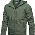 Men's Fall/Winter Casual Lightweight Waterproof Windbreaker Hooded Jacket With Zipped Pockets