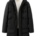 Small Size & Order Size Up Men's Solid Color Long Cotton-padded Jacket With Hood
