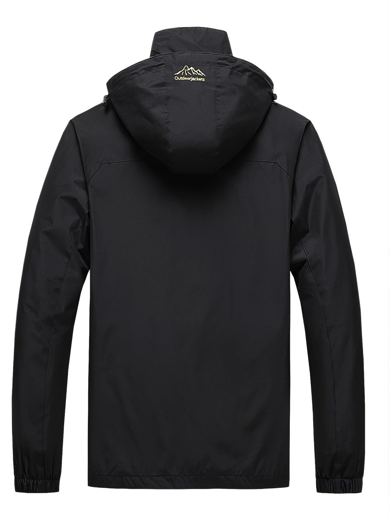Men's Waterproof Hooded Windbreaker, Zip Up Lightweight Outerwear For Hiking Travel Outdoor, Unisex Clothes