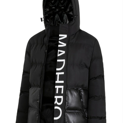 Men's New Cotton Coat Hooded Printed Puffer Winter Coat